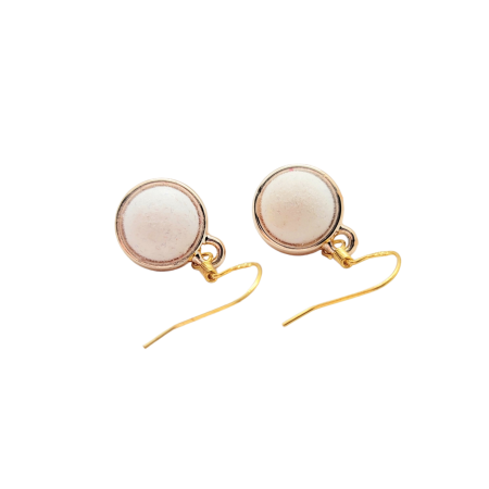 EARRINGS WITH WHITE PON PON1